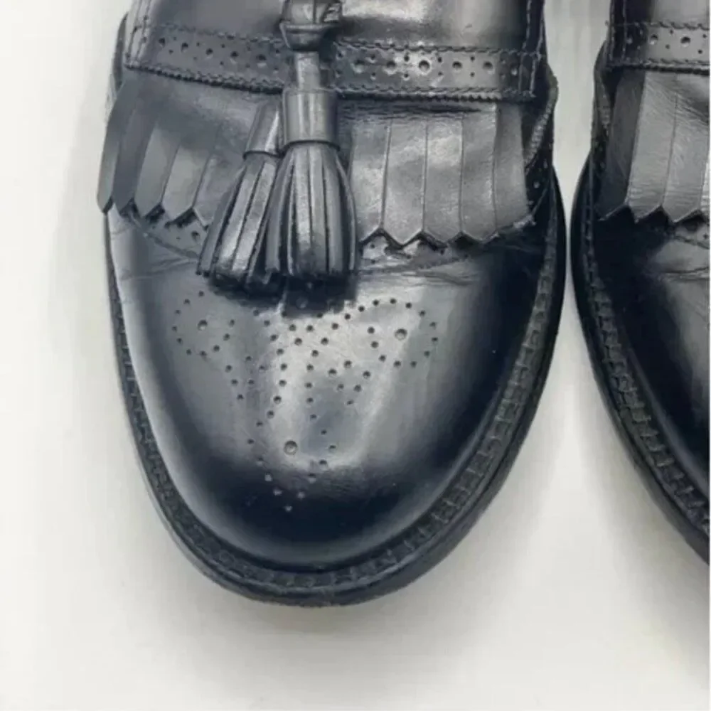 Allen Edmonds Men's Leather Bridgeton Tassel Black Dress Loafers Size 9.5